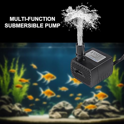 Miniatura 6 de DIANN Mini bomba sumergible de 5 W 350LH para acuarios, pecera, mesa, fuente para mascotas, fuente interior o exterior, 2 uds