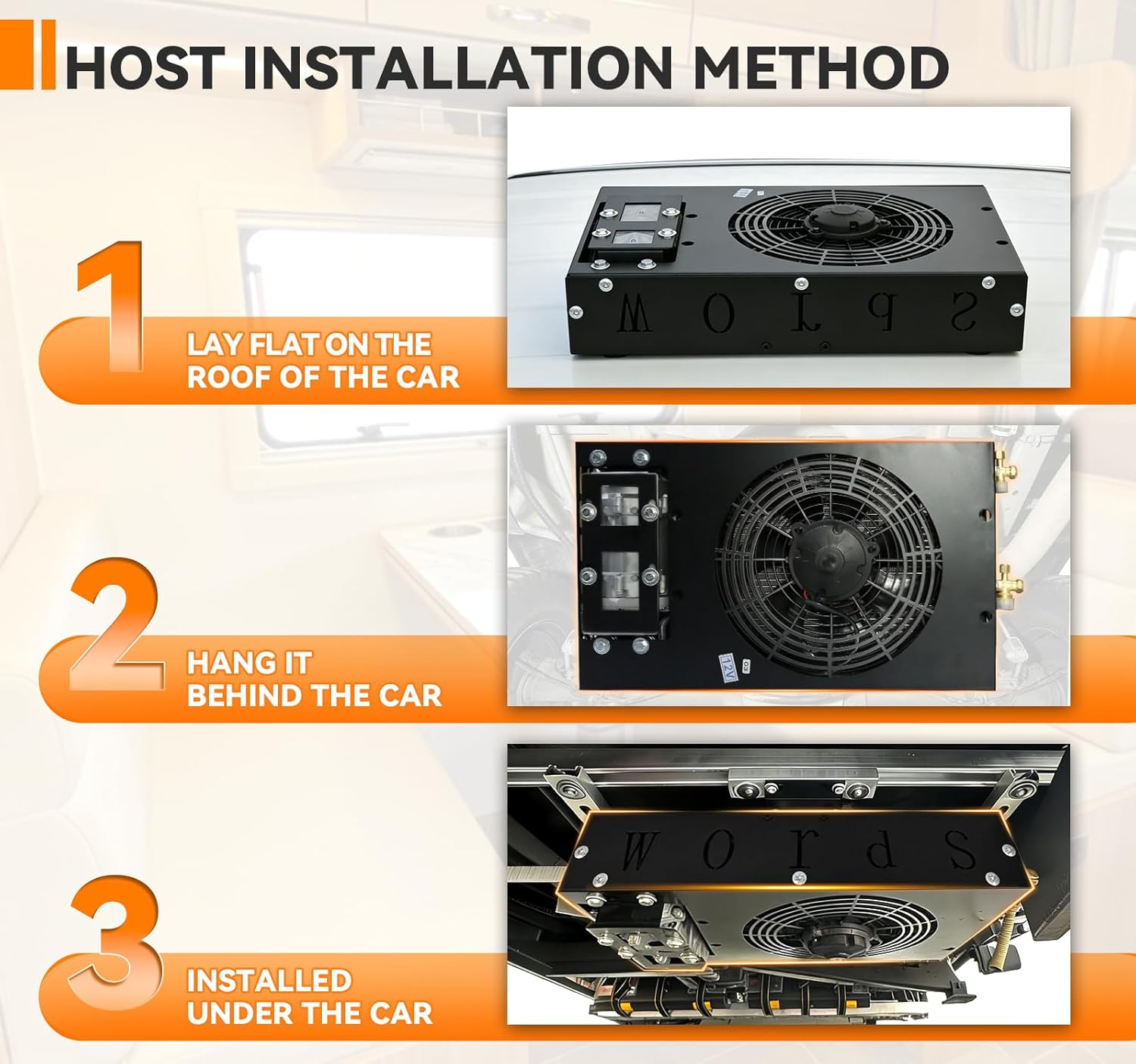 Universal 24V Air Conditioner Hidden Underbody RV Air Conditioner/DC silent air conditioner, suitable for trailers, campers, trucks, vans, RVs, construction vehicles, vans, etc (Model: 680, 24V)