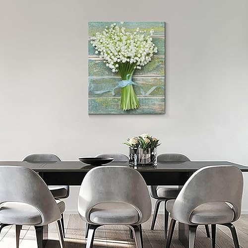 Miniatura 8 de susiyo Lienzo decorativo para pared, 20 x 24 pulgadas, pintura para decoración de pared, ramo de flores, lirio del valle