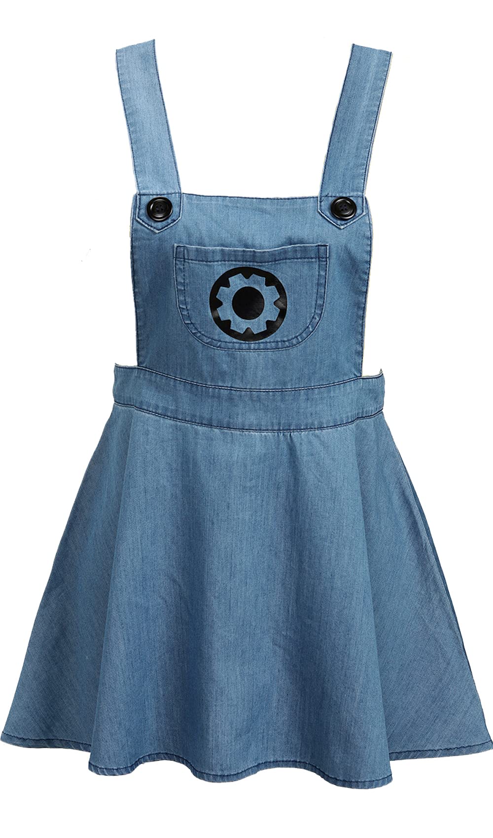 CutiePlusU Costume de barboteuse pour adulte avec entrejambe boutonnée - Salopette en jean méprisable