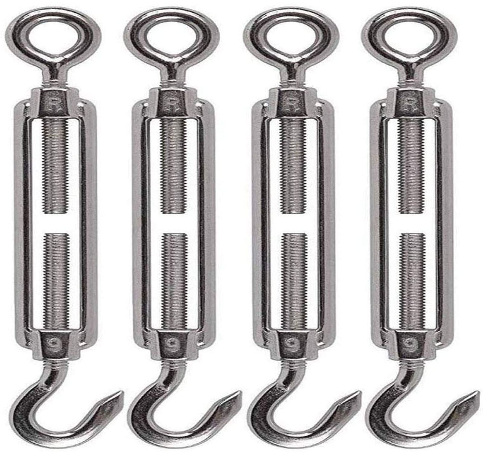 DIY Crafts 3X, Turnbuckle Strainer, 3 Pcs, Only Heavy Duty Galvanised Turnbuckle Strainer Eye Wire Tension M5 Hook Only (3X, Turnbuckle Strainer)