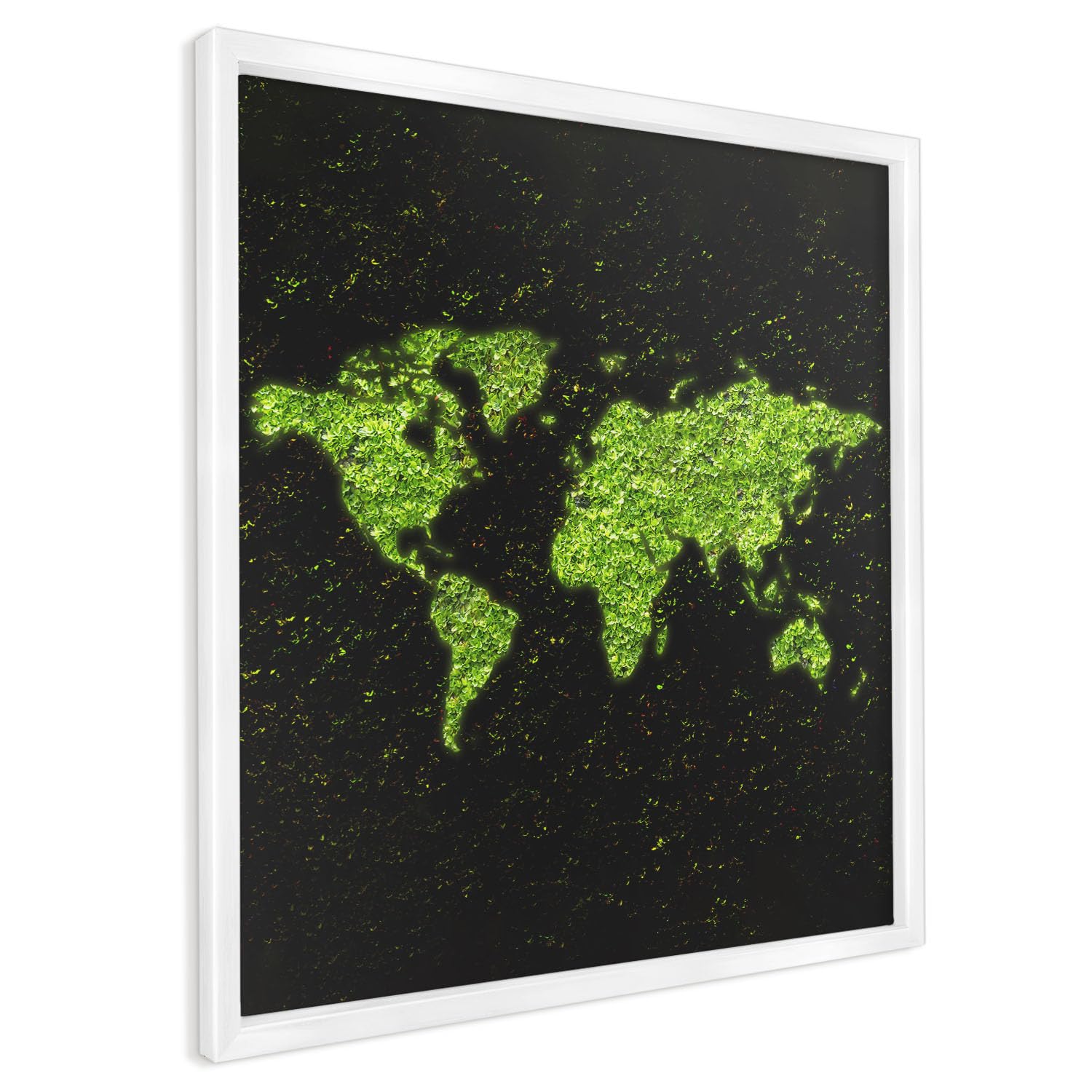 Bacheca Magnetica 50x50 cm | con Cornice Bianca | Mappa Verde | Montaggio Facile | Lavagna Memo per Casa | Organizzatore Parete Familiare | Per Appunti, Messaggi e Appuntamenti