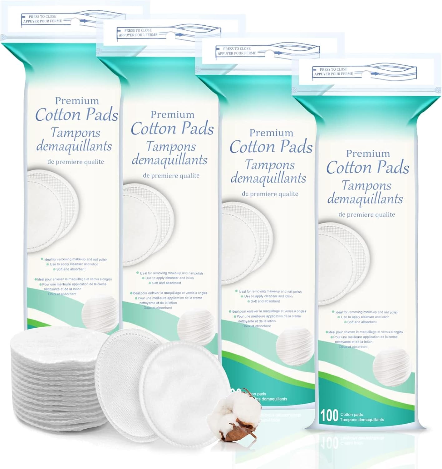 NALACAL Remover Cotton Pads for face, Premium Cotton Rounds for Face
