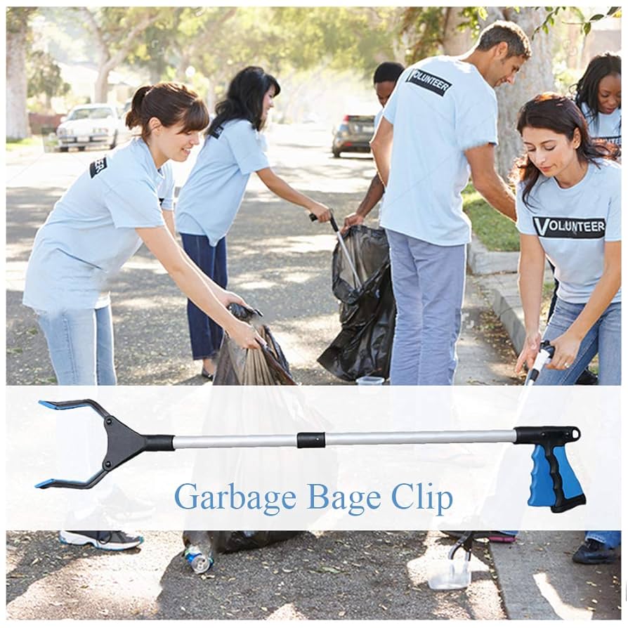 Reacher Grabber Tool 82cm Long Foldable Grab Tool For Elderly, Lightweight Extra Long Handy Trash Claw,Reaching Assist Tool For Pick Up Trash,Litter Picker,Arm Extension Save Your Back