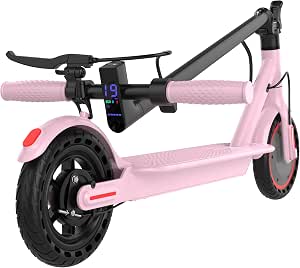Electric Scooter with 350W/500W Motor, 8.5/10-inch Solid Tires, Up to 19/22 MPH & 16/23 Miles Range, Portable Commuting for Adults
