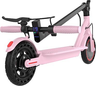 Roinside Scooter for Adults- 8.5" Solid Tires/350W Motor, 19 MPH Digital Display, Up to 16Miles Long-Range Commuting Folding E-Scooter for Adults with Dual Braking System, App Control