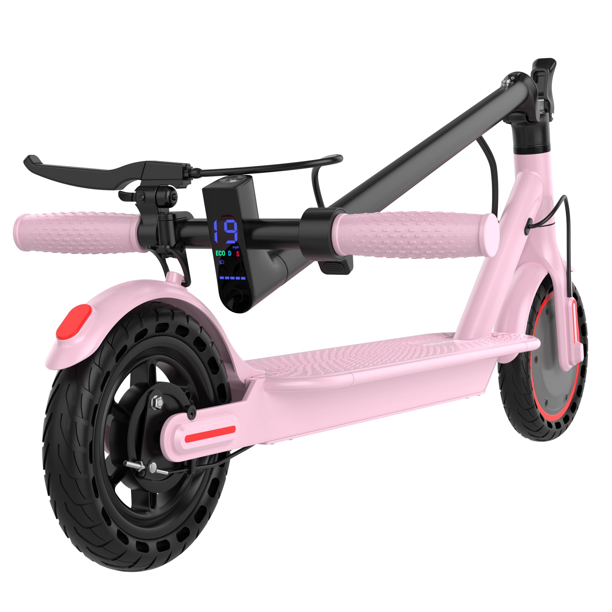 Roinside Scooter for Adults- 8.5" Solid Tires/350W Motor, 19 MPH Digital Display, Up to 16Miles Long-Range Commuting Folding E-Scooter for Adults with Dual Braking System, App Control
