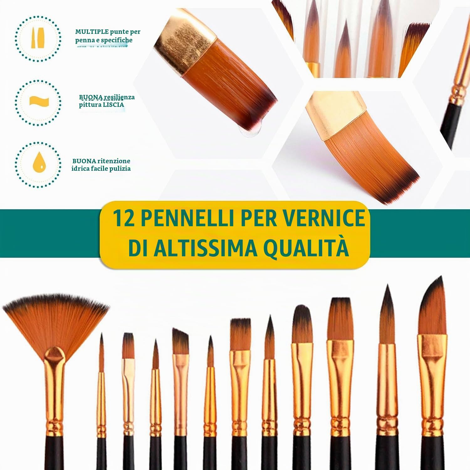 Cavalletto Pittura,Cavalletto da Tavolo,Set di pittura acrilica da 44 pezzi,24 colori acrilici,12 pennelli,Spatola, Grembiuli,Tavolozza Colori e Tela A4,per Professionisti e Hobbisti