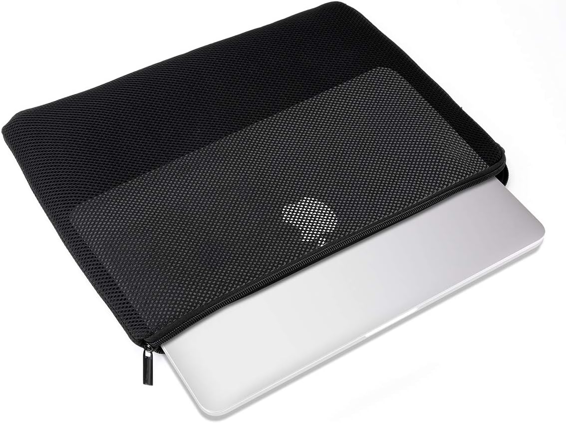 Laptop Sleeve 13-14 inch Ultra Thin Foldable 3D mesh Material Elasticity Ultralight Compatible MacBook Pro, MacBook Air, Notebook-Black by Lafolie