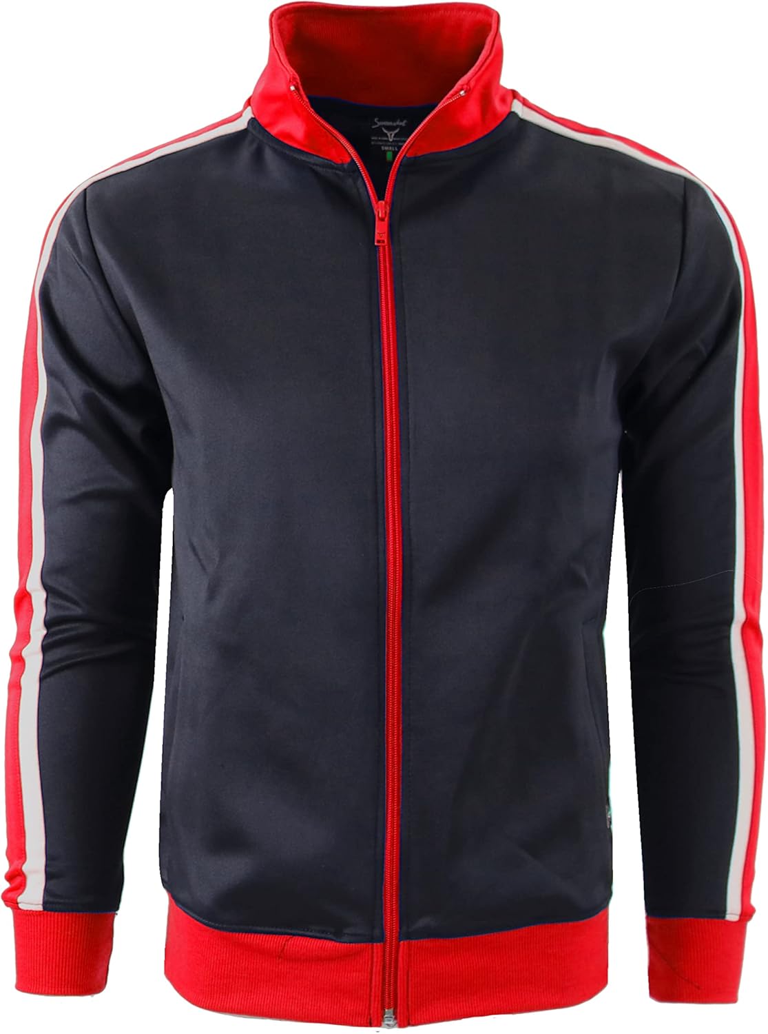 SCREENSHOT Mens Hip Hop Premium Slim Fit Comfort Track Jacket - Athletic Fitness Fashion Urban Lifestyle Streetwear Top - Image 5