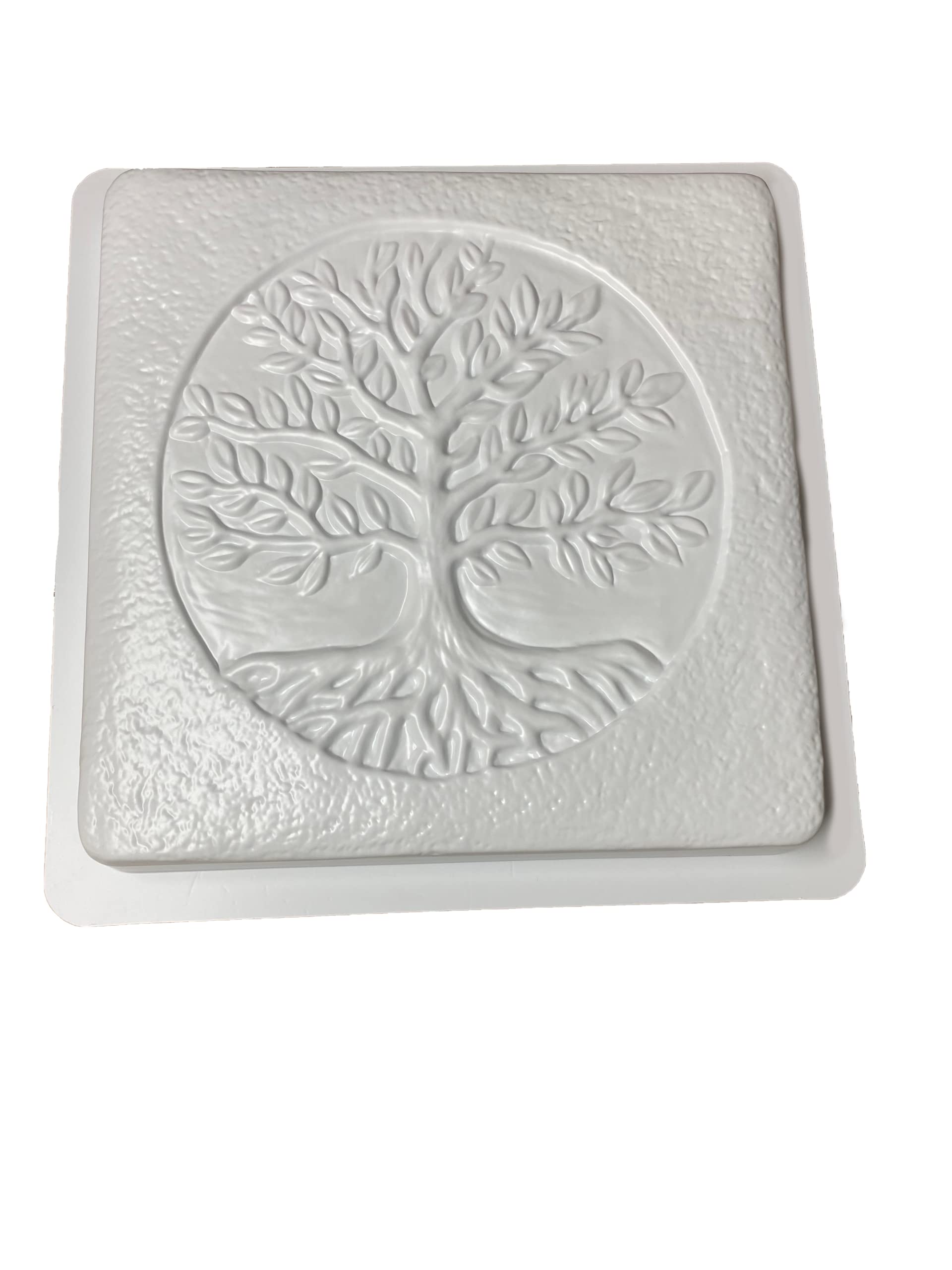 Garden Molds Tree of Life Stepping Stone Mold, Concrete Stepping Stone Mold, Garden Decor Mold, 16'' Square
