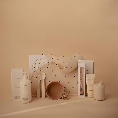 Miniatura 6 de mushie Mantel individual de silicona para niños, diseño antideslizante sin BPA (margarita negra)