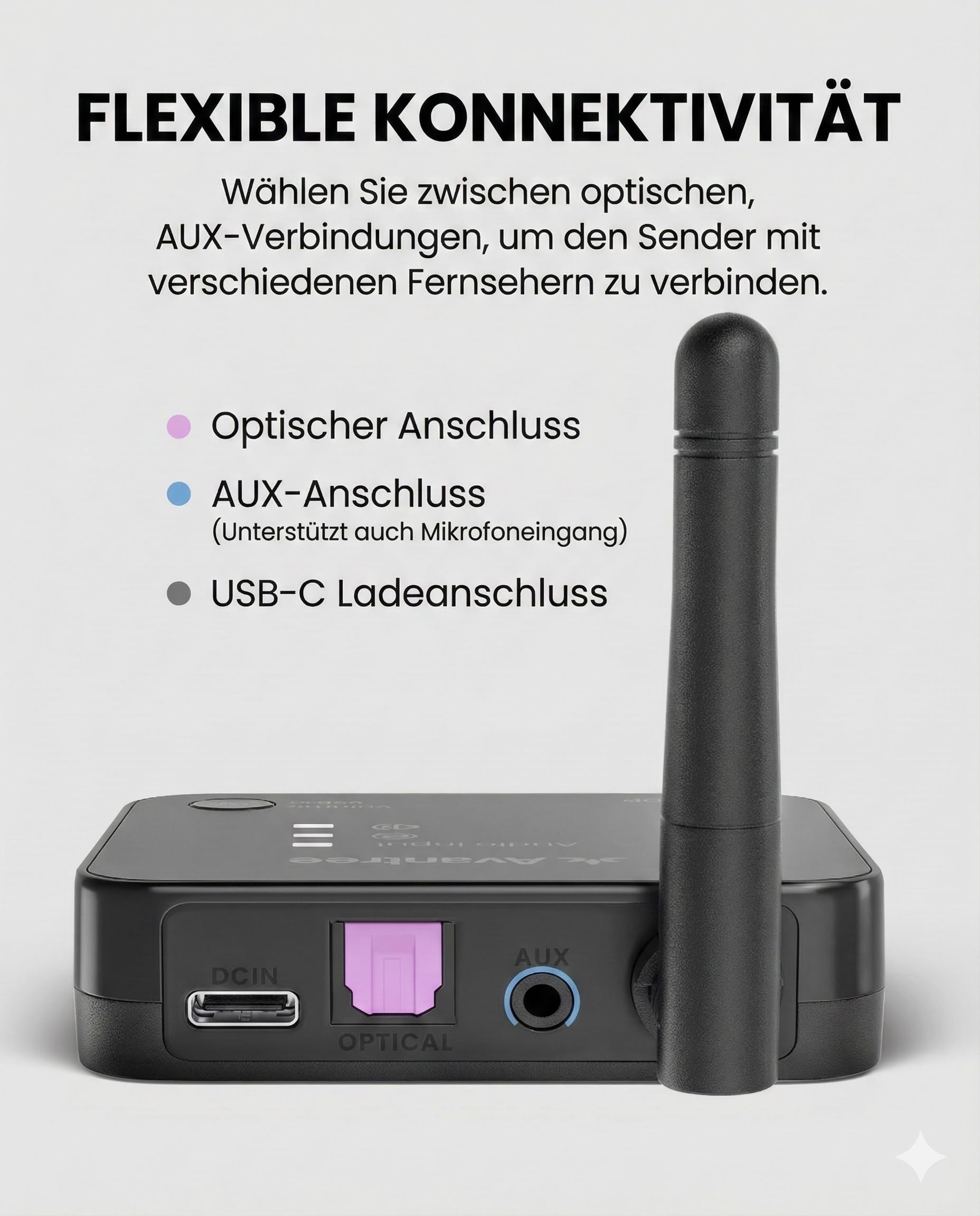 Avantree Aura Loop – Next-Gen Funkkopfhörer Kabellos für TV Fernseher mit Auracast & Ladestation, 3 EQ-Modi mit Voice Clear für Senioren, Unterstützt One-to-Many Auracast-Verbindungen