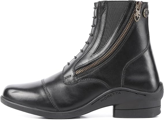 Moretta Shires Alessia Leather Paddock Boots - Black or Brown