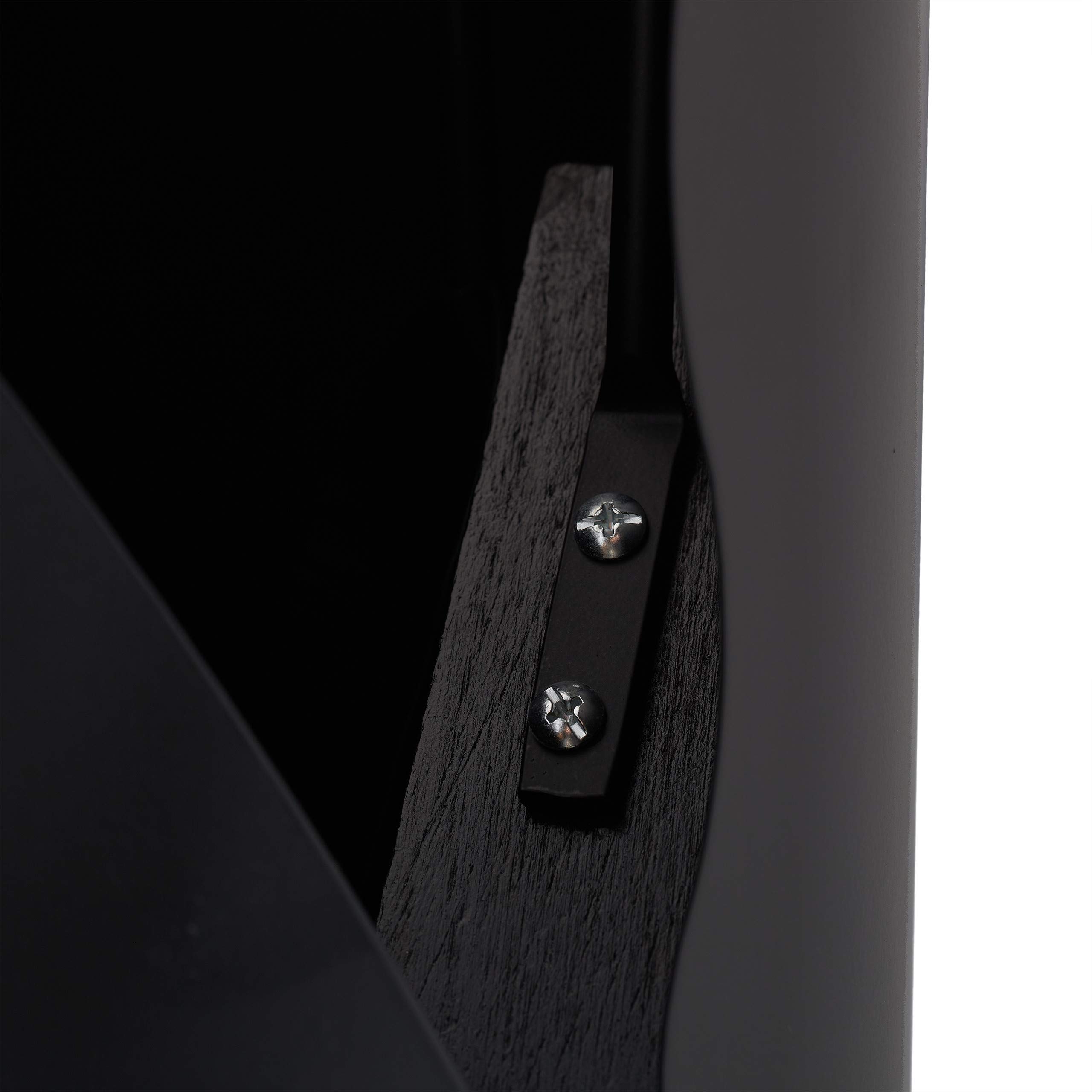Relaxdays Accessori da Camino, Moderni, 4 Componenti, con Attizzatoio, Paletta Raccogli Cenere, Scopino e Supporto, Nero