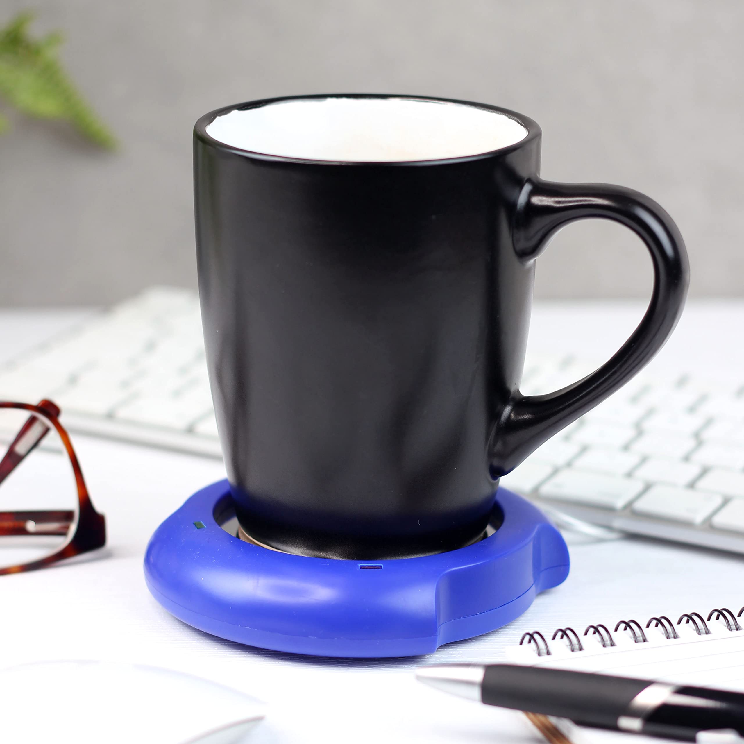 Ebuygb Blue Coffee/Tea Mug Warmer, Portable Usb Beverage Warmer For Office, Desk, Home Use Coaster (Blue)