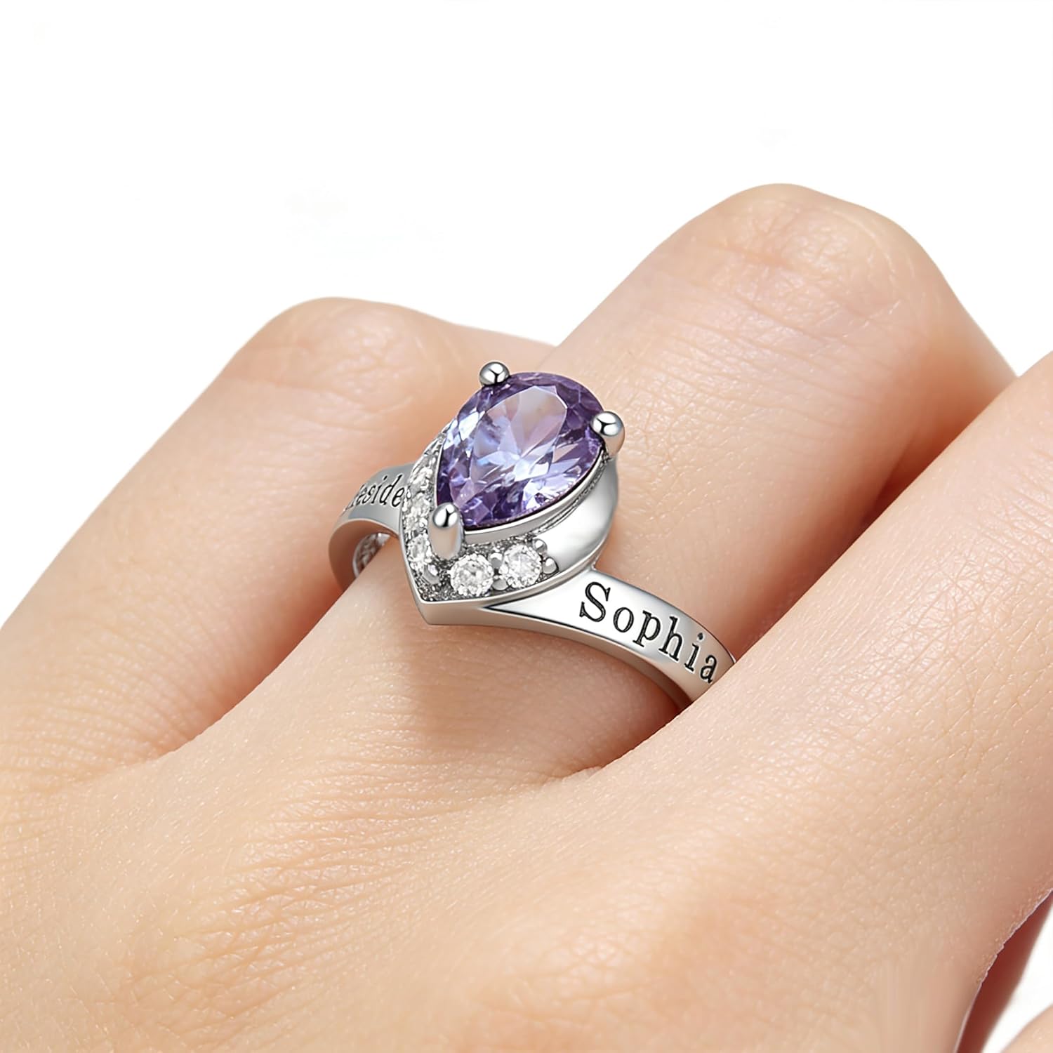 Custom Class Rings Fully Personalized Class Rings for Women High School 10KT Gold or Sterling Silver Rings Women's Class Rings Size 5-15 Graduation Rings for Women Birthstone Rings