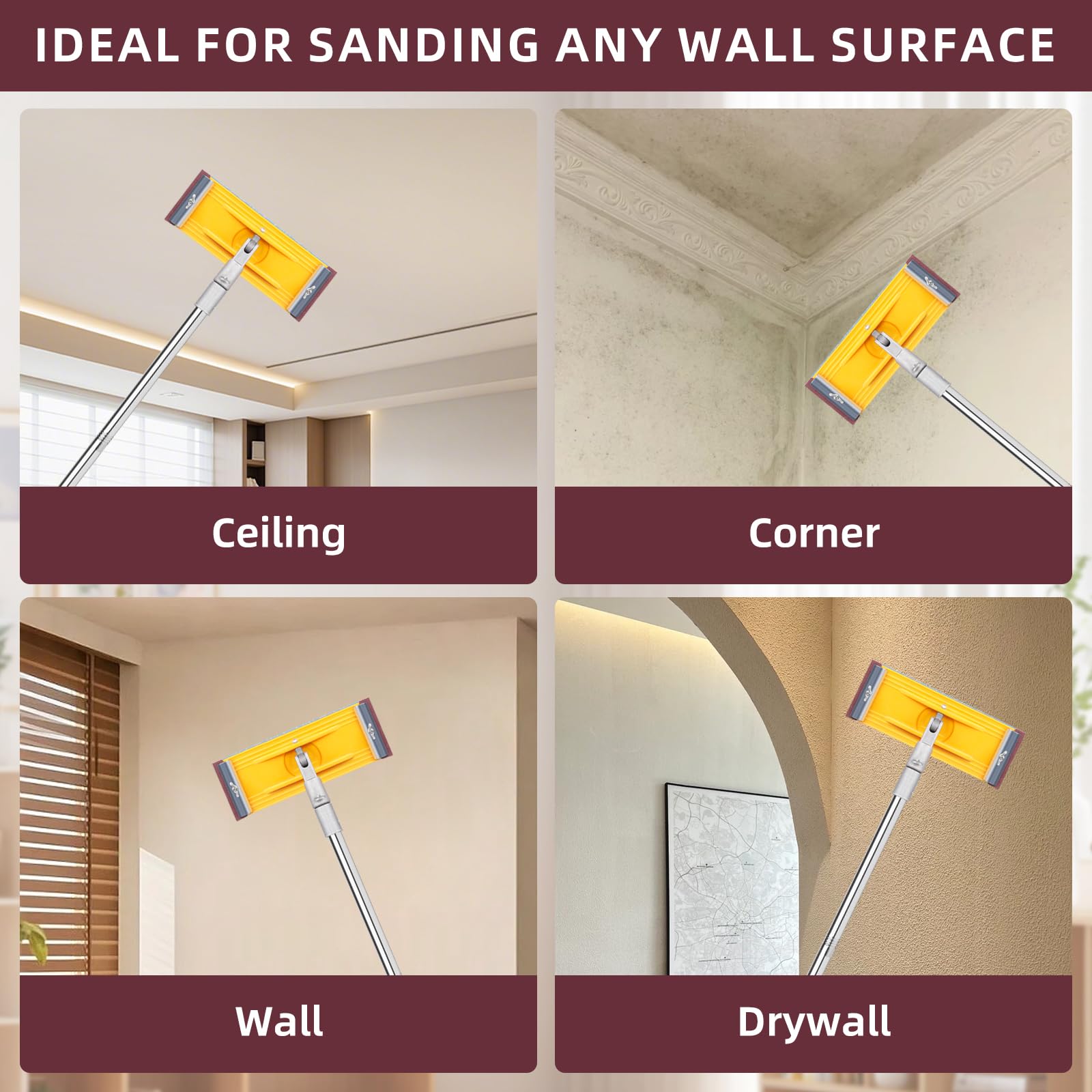 Drywall Pole Sander - 15 Sanding Sheets -6 Drywall Pole Sander - 15 Sanding Sheets -6