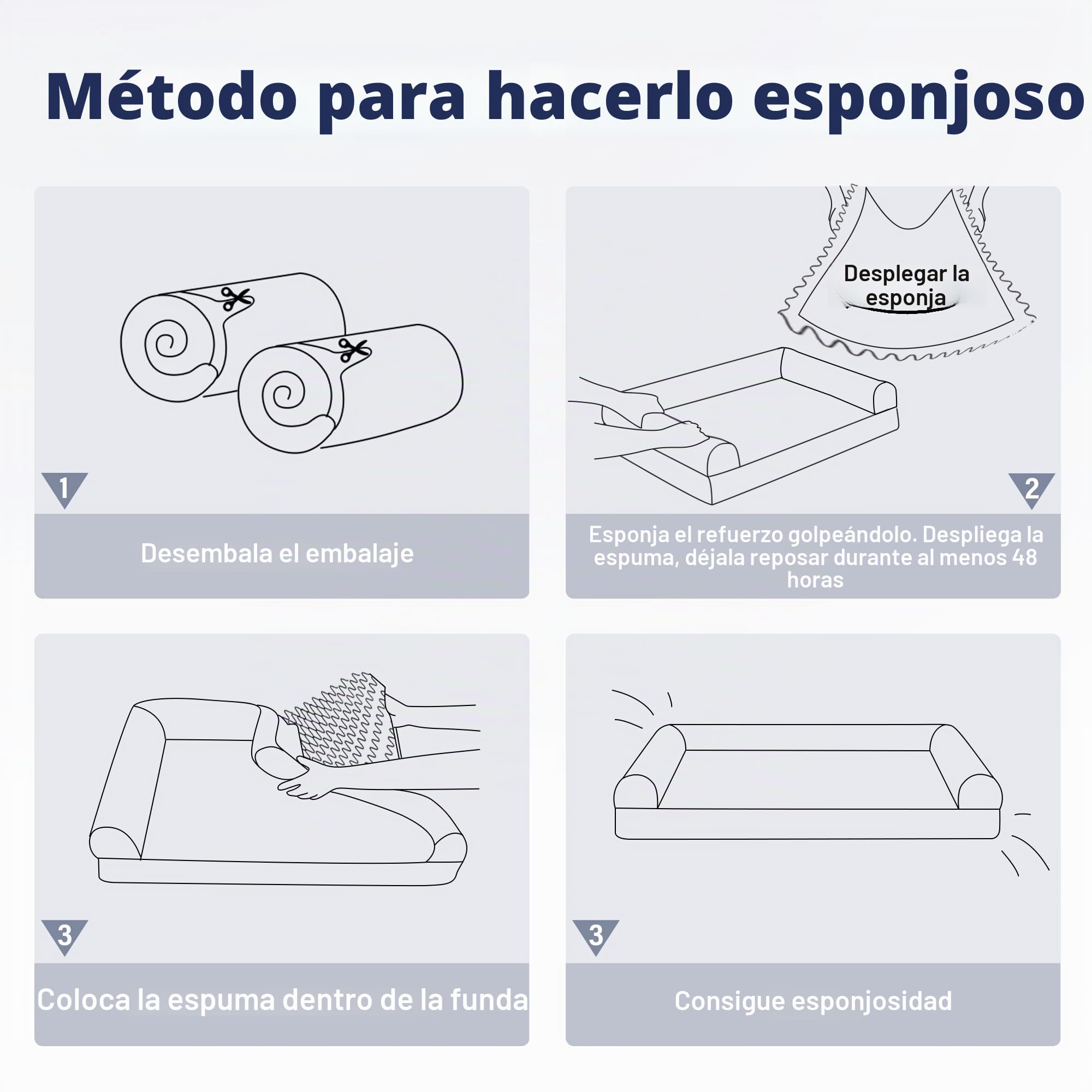 WESTERN HOME Camas para Perros Grandes, Lavables, Suaves, ortopédicas con Funda extraíble Lavable, Cama Impermeable Extragrande para Perros con Refuerzo en Forma de U, Gris, 71 x 58 x 16,5 cm