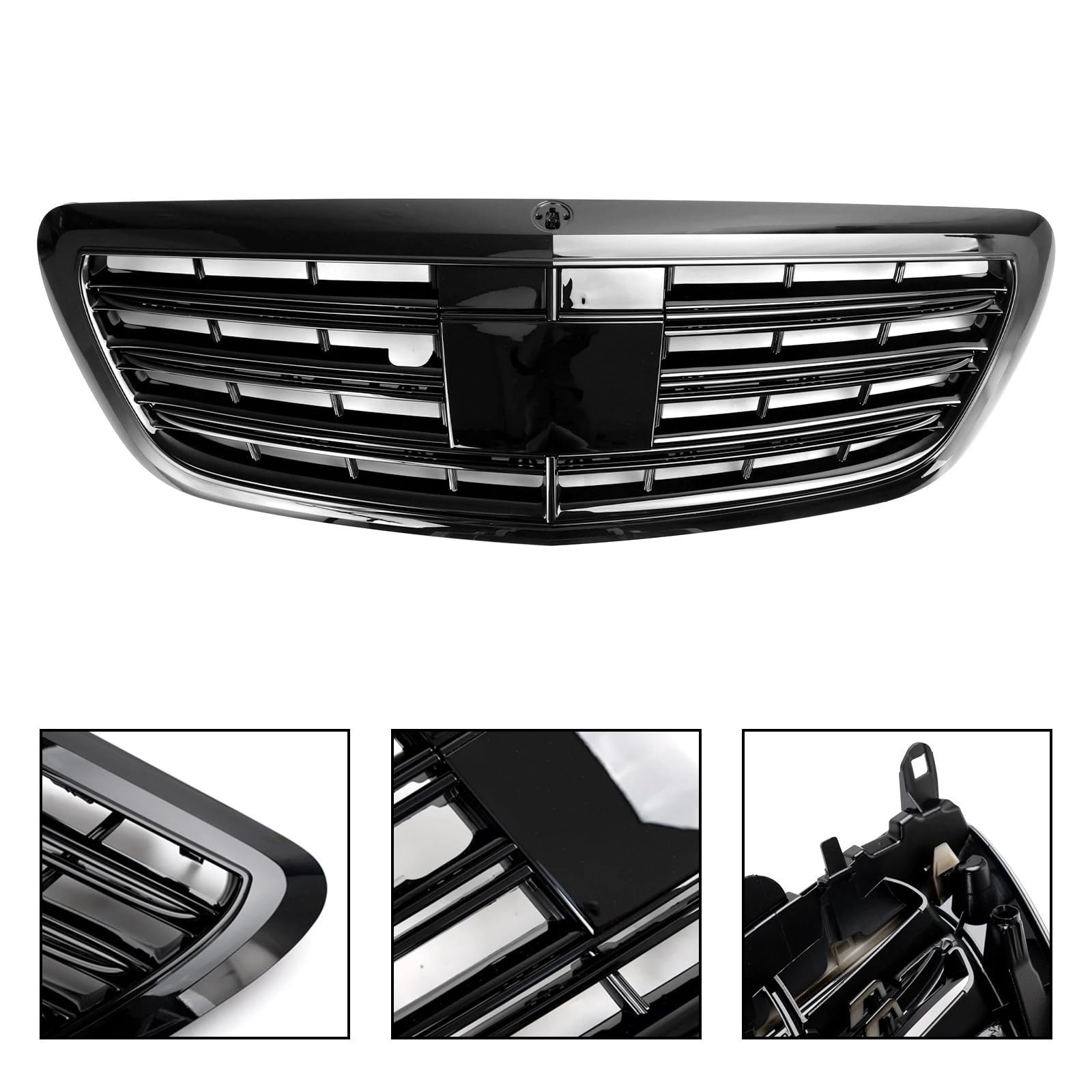 Przednia kratka grilla pasuje do Mercedes-Benz S-klasa W222 S500 S550 S600 2014-2020 z ACC kratki samochodowej osłona chłodnicy silnika osłon