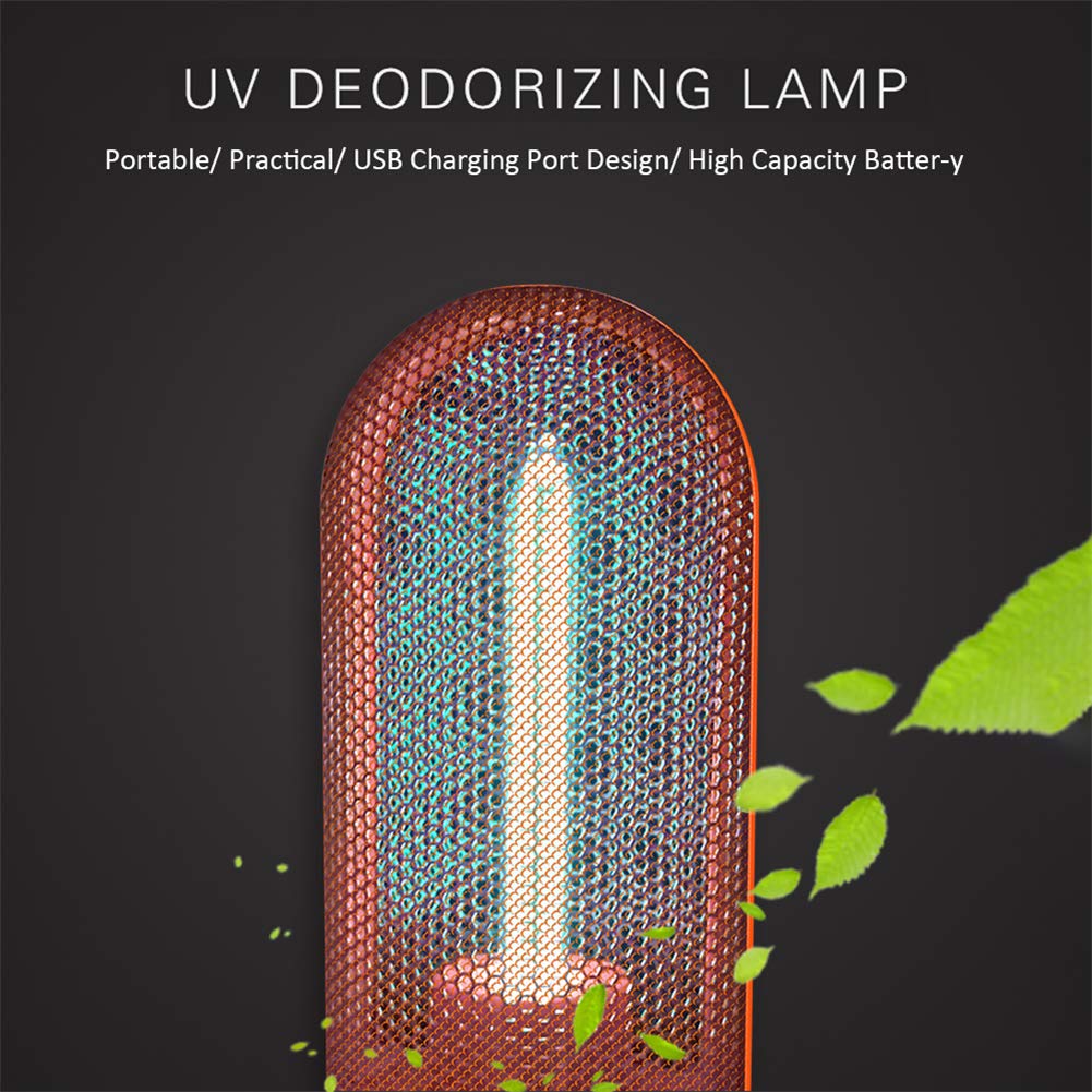 UV de la lámpara de ozono, USB portátil recargable esterilizador ultravioleta del accesorio ligero, hogar de la lámpara UVC Para el hogar baño limpio,Naranja
