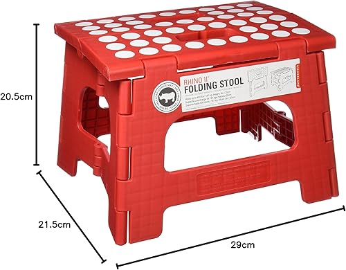 Miniatura 31 de Kikkerland Rhino II Taburete., Plástico, Blanco Blanco,Verde,Rojo -,Negro -