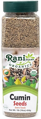 Vista 33 de Rani Semillas de comino enteras (Jeera) Especias 16 oz (1 libra) 16.01 oz Tarro PET ~ Todo natural Apto para gluten Sin OMG Kosher Vegano