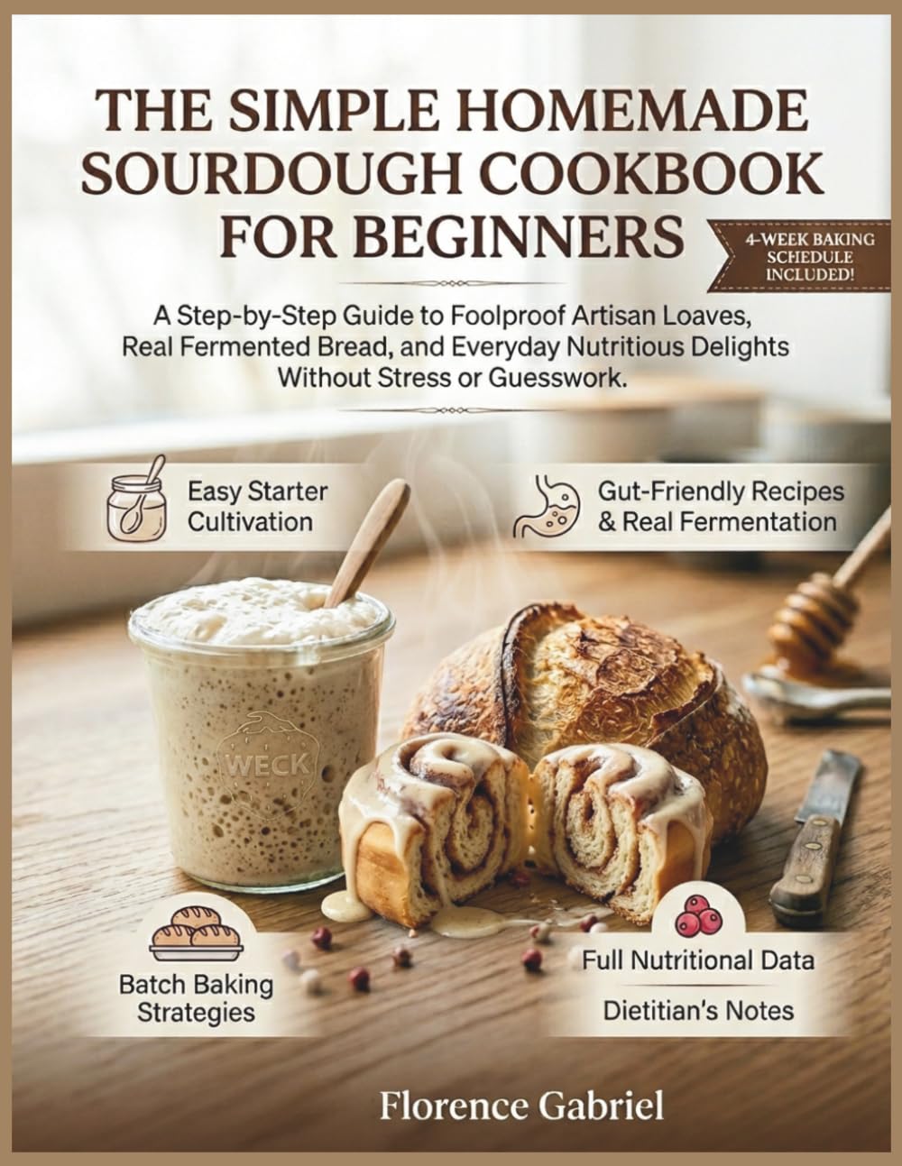 THE SIMPLE HOMEMADE SOURDOUGH COOKBOOK FOR BEGINNERS: A Step-by-Step Guide to Foolproof Artisan Loaves, Real Fermented Bread, and Everyday Nutritious Delights Without Stress or Guesswork.