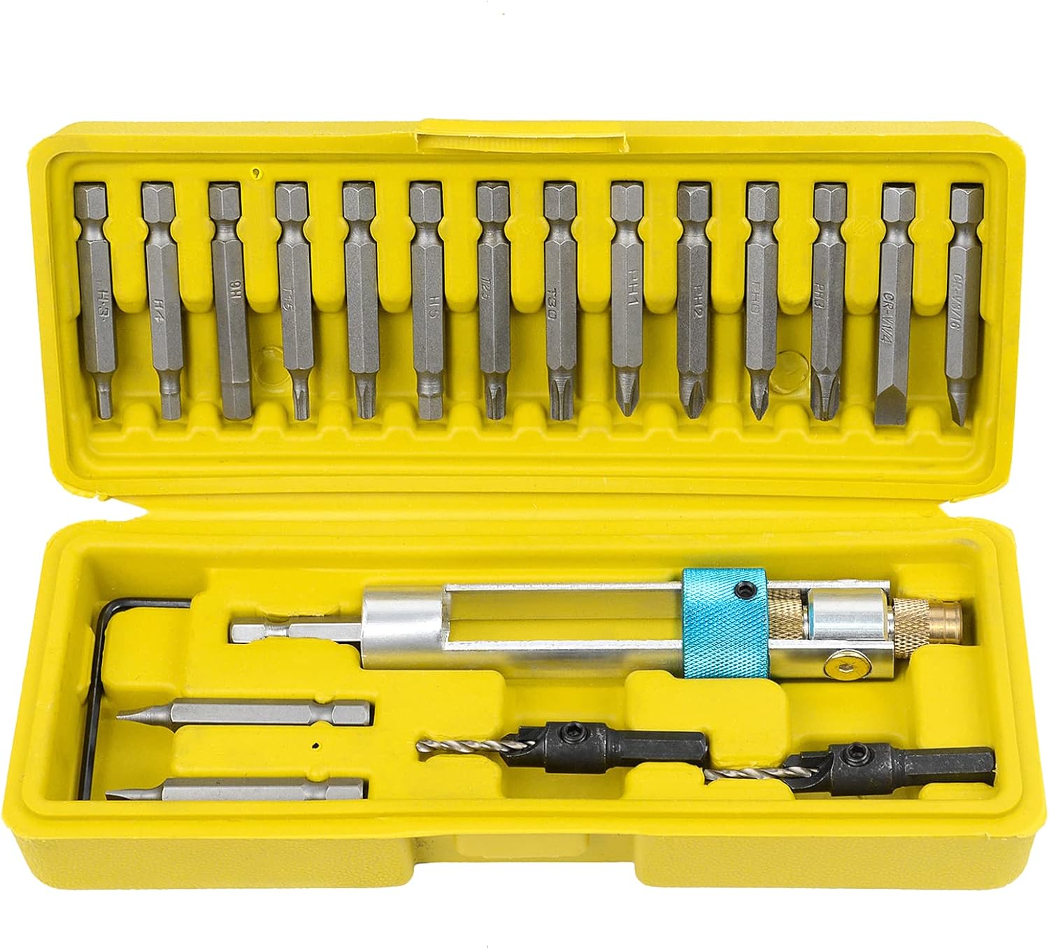 20Pcs Drill Driver Multi Screwdriver Sets Updated Version 16 Different Kinds Head with Countersink Bits