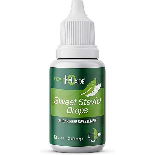 HealthOxide Stevia Drops 20ml - Sweetener 1Kg
