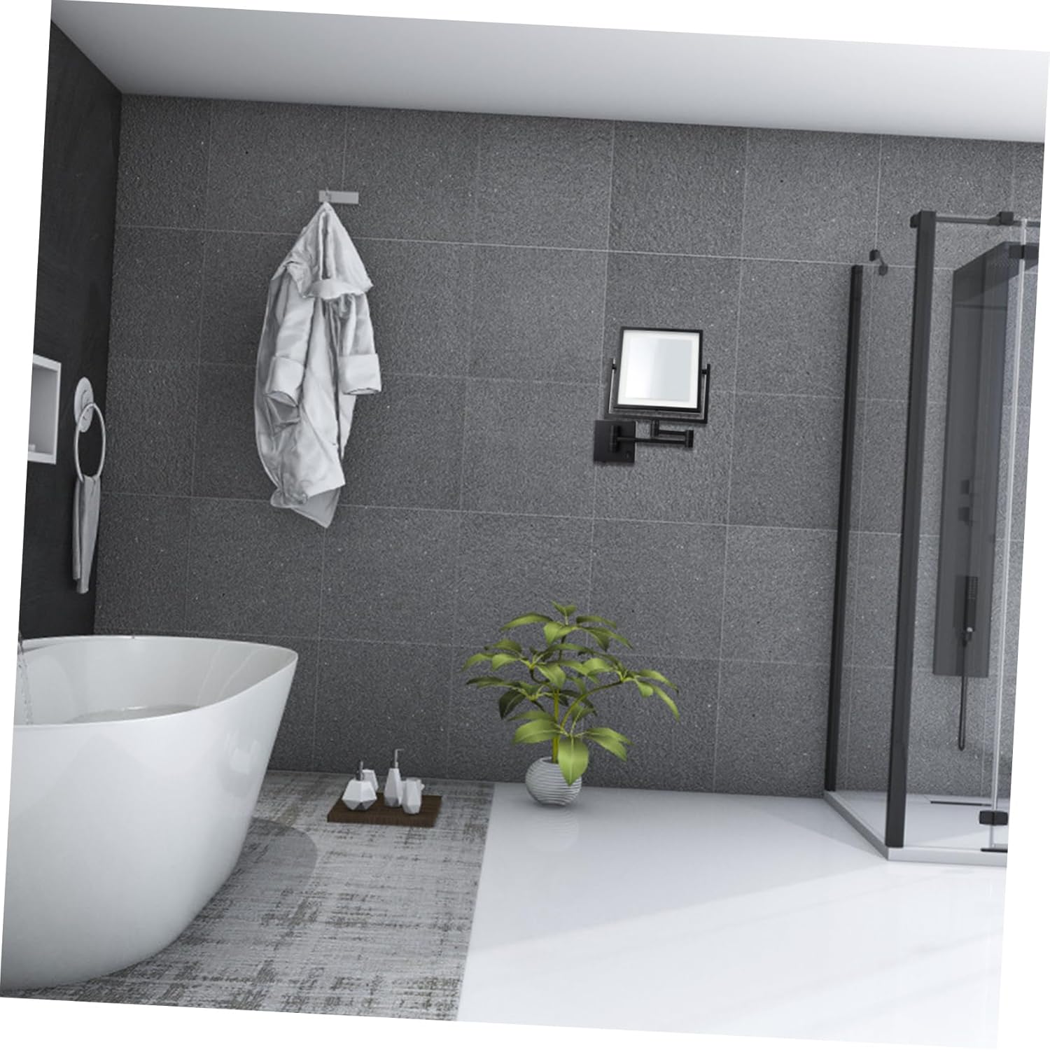 1個 主導化粧鏡 vanity mirror makeup mirror 壁化粧鏡 化粧鏡ウォールマウント 導かれた照明ミラー バス