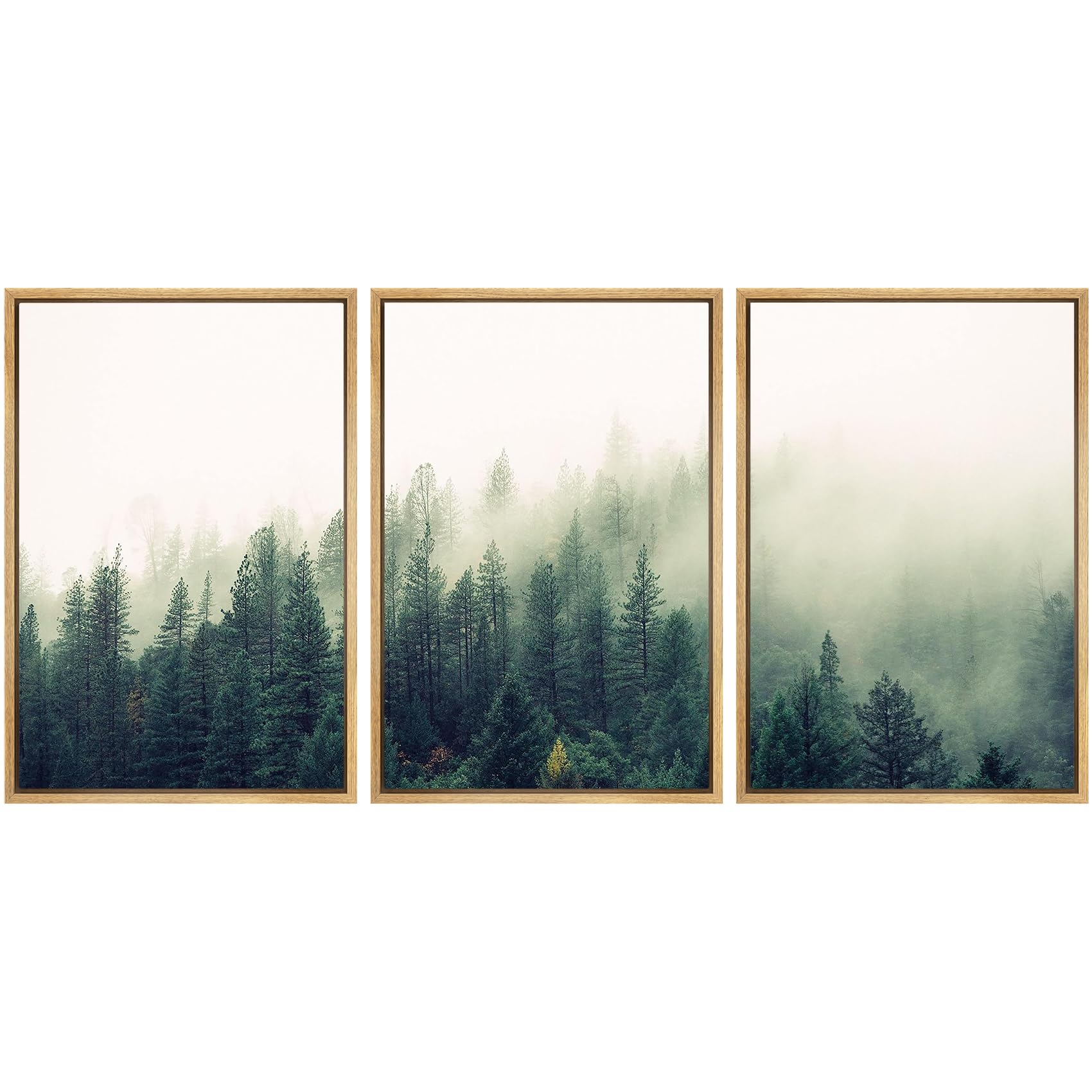 SIGNWIN Framed Canvas Print Wall Art Set Coastal Serenity Abstract Seaside Illustrations Modern Art Decorative Rustic Calm/Zen for Living Room, Bedroom, Office - 24"x36"x3 Natural — view 124