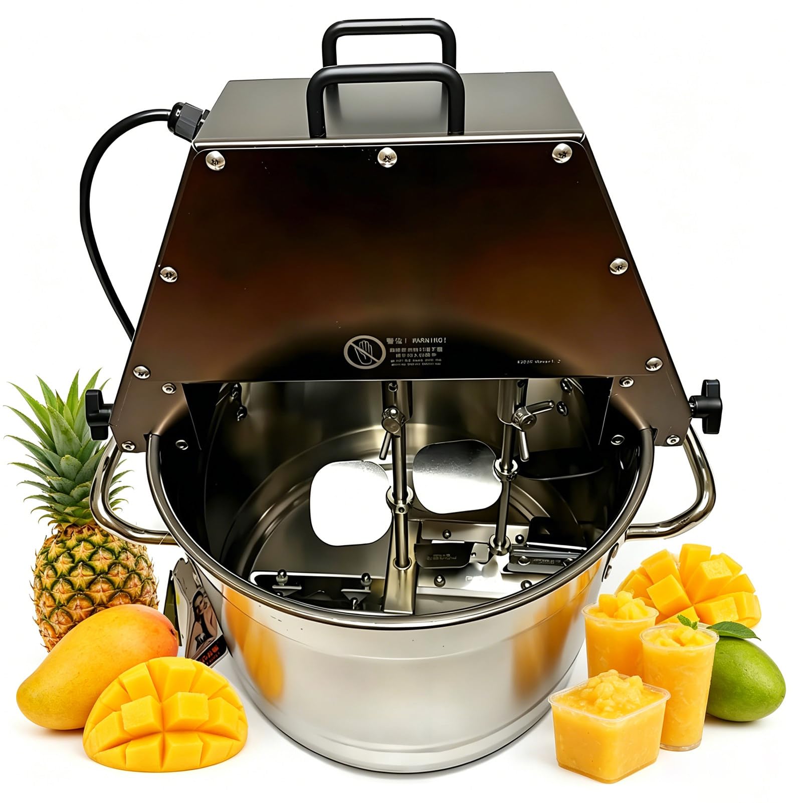 DNEPEI Electric Mixer Machine For Jam Sauce,Stainless Steel Automatic Mixer Machine with Double Stirring Paddle &Auxiliary Fan&Light,for Making Jam/Sauce/Filling