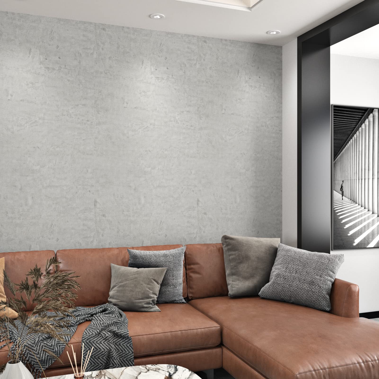 Buy WESTICK Cement Concrete Wallpaper Peel and Stick Modern Self