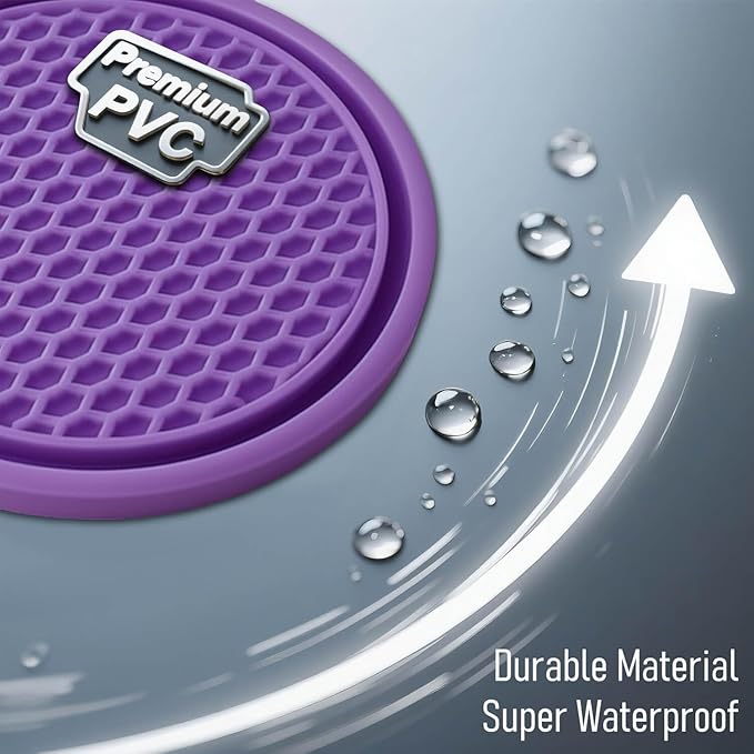 Portavasos Universal 4 Piezas - Cojín Antideslizante de PVC para Auto miniatura 3