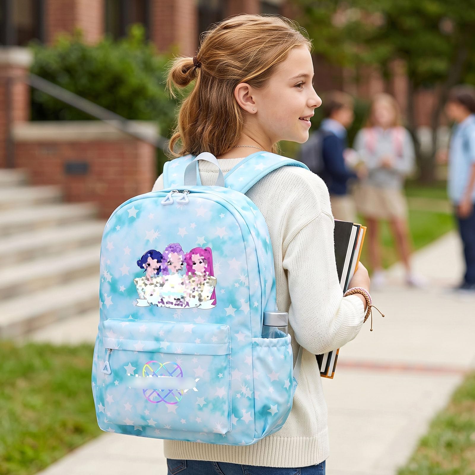 Borsa Kpop, set scuola ragazza con astuccio e borsa per il pranzo