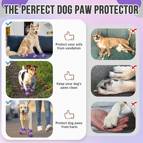 Miniatura 8 de SlowTon - Zapatos para perros grandes, pequeños y medianos, botas transpirables para pavimento caliente en verano, para caminar al aire libre, en