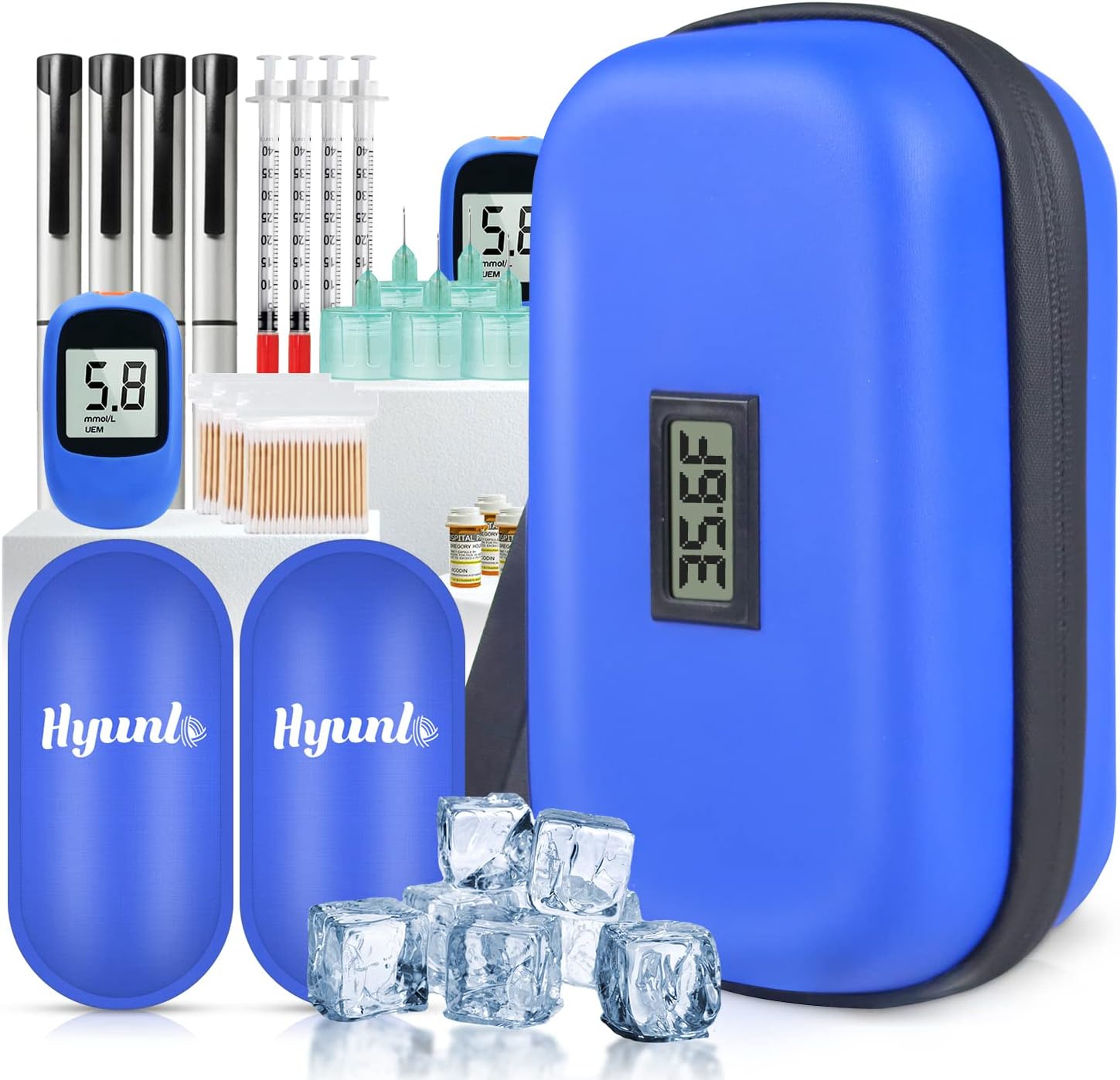 HYUNLAI Insulin Cooler Travel Case with Temperature Display Medication
