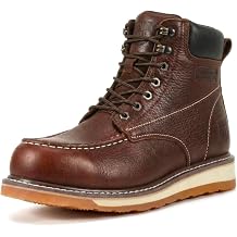 Mens 6 Inch Moc Toe Work Boots | Goodyearwelt,EH Protection,Oil and slip-resistant Wedge Sole