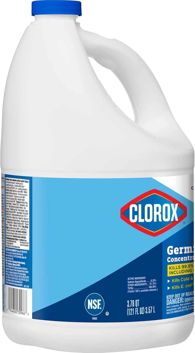 Clorox 30966CT Concentrated Germicidal Bleach Regular 121oz Bottle