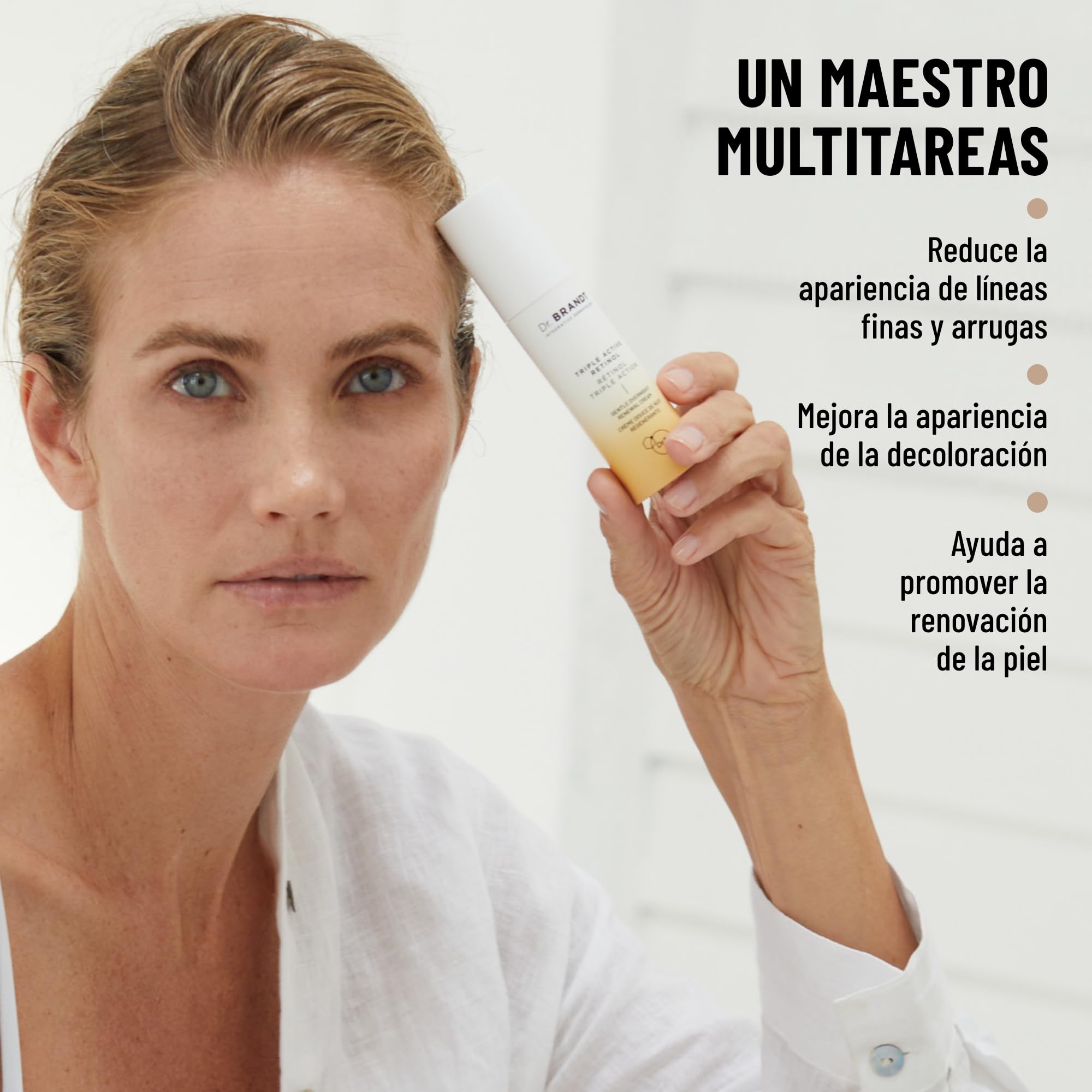 Bright This Way Triple Active Retinol del Dr. Brandt - Crema Renovadora Suave Para la Noche - Reduce Las Arrugas y La Decoloración, Ilumina e Hidrata - 30 ml