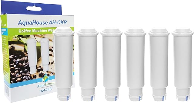 6X AH-CKR Compatible Water Filter for Bosch Siemens Espresso Coffee Machine with Krups Claris Screw-on Filter