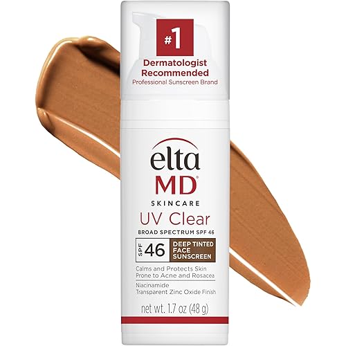 EltaMD UV Clear Tinted Face Sunscreen, SPF 46 Oil- Free with Zinc Oxide, Dermatologist Recommended, Stocking Stuffer