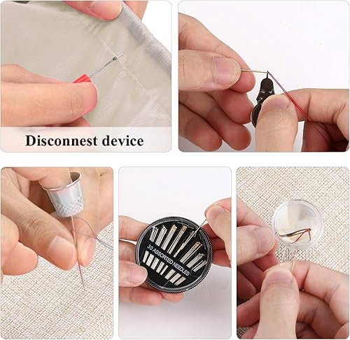 Miniatura 3 de OKOMER Kit de costura, kit de costura para adultos, kit de aguja e hilo, kit de costura de viaje, kit de costura grande de 128 piezas, básico, kit