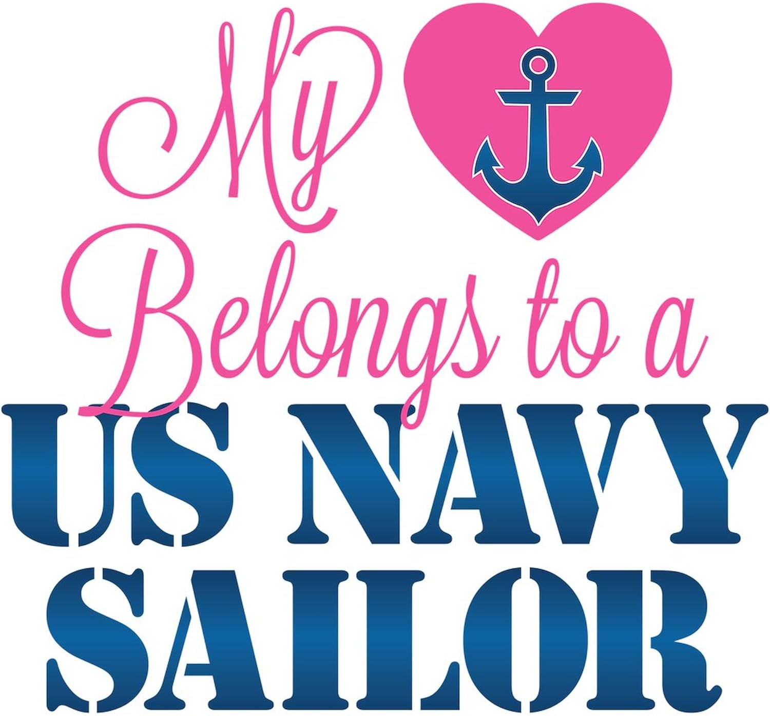 CafePress Heart Navy Sailor Women's Light Pajamas Women's Novelty Cotton Pajama Set, Comfortable PJ Sleepwear