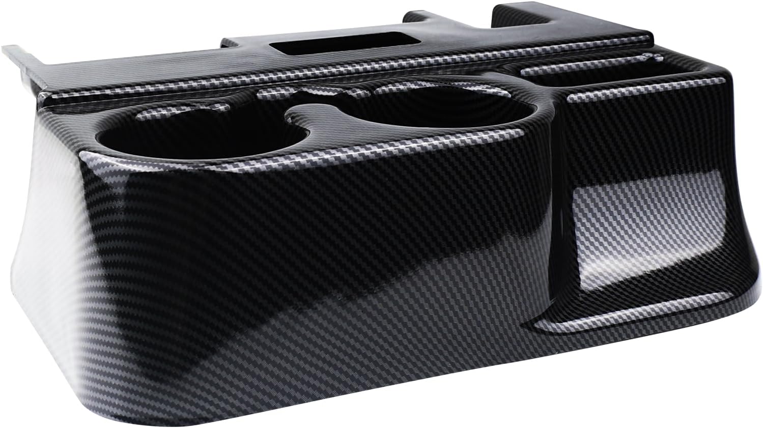 Carbon Fiber Cup Holder Attachment for Center Console | Compatible with 1998-2001 Dodge Ram 1500 2500 3500 Truck | Replaces 41019 SS281AZAA Front Seat Add-On Cupholder Tray Insert