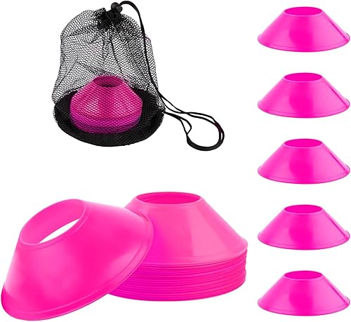 Miniatura 13 de 25 conos de fútbol para entrenamiento deportivo, mini conos de fútbol con bolsa de malla, conos de práctica de agilidad flexibles, conos de Azul,5