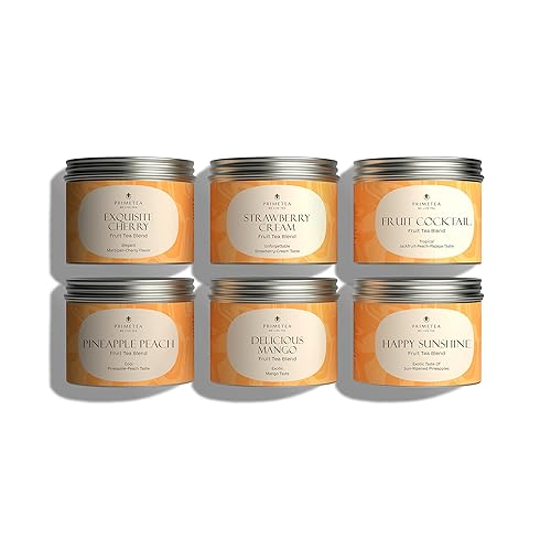 Miniatura 8 de Prime Tea - Juego de muestras de té de frutas, 10 onzas, caja de té de frutas variada con mezclas de té de hojas sueltas de hierbas, frutas y