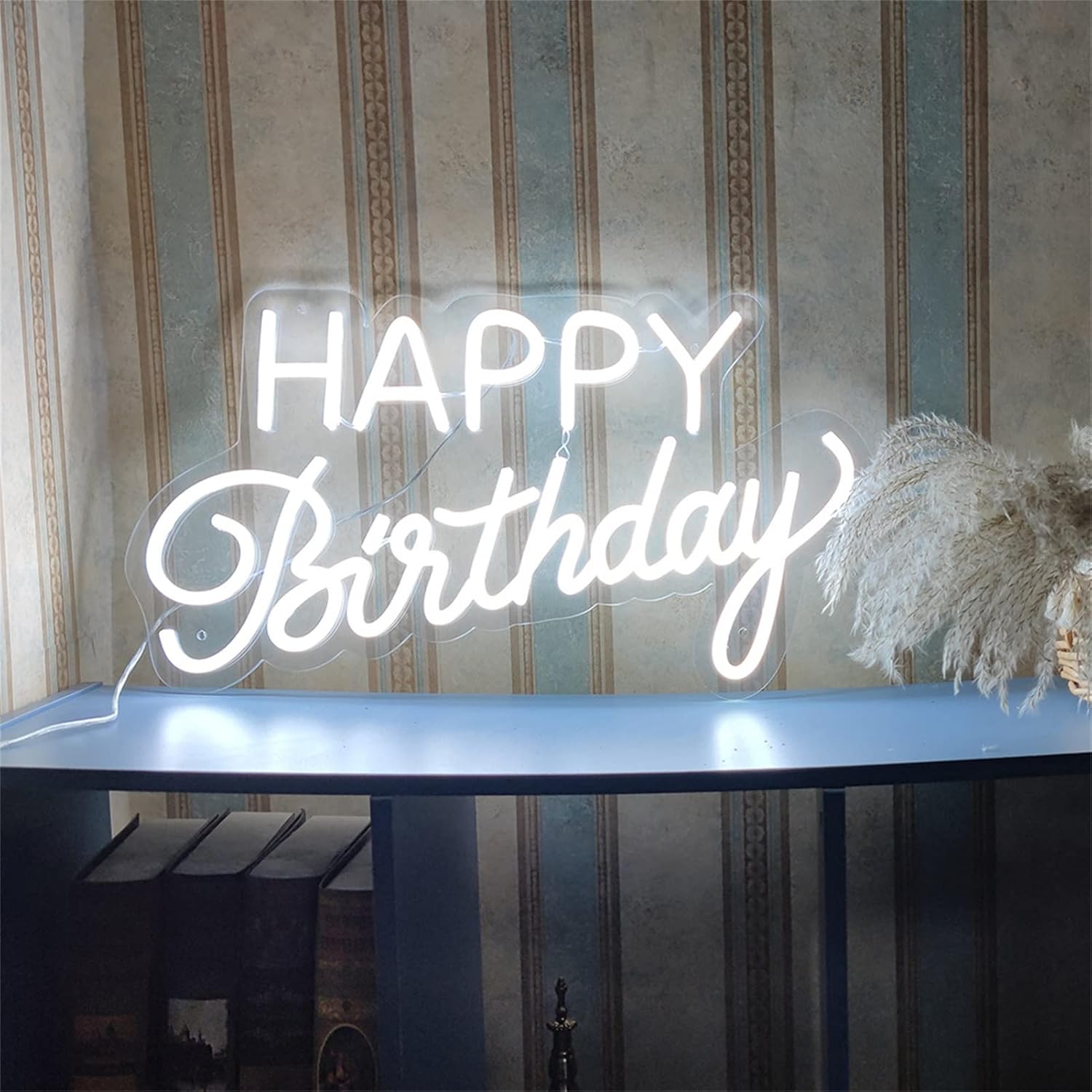 カスタムネオンサイン、HAPPY BirthdayLEDナイトライトサインウォールアートサインバースデーギフトウェディングパーティー