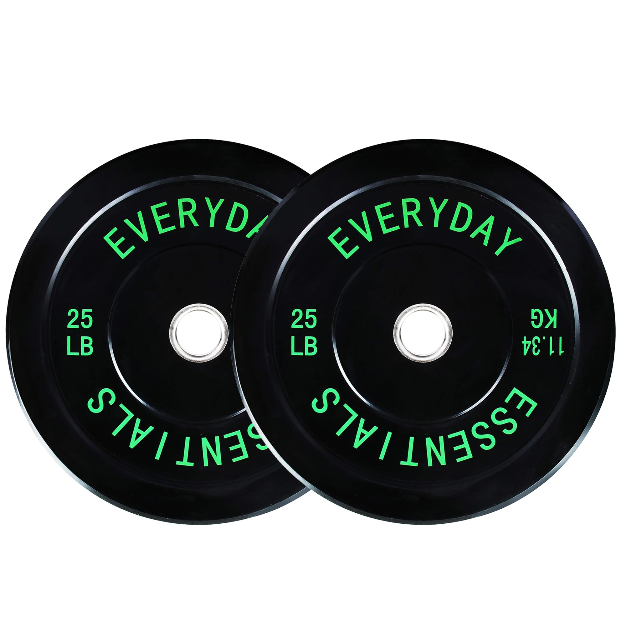 Fitvids 2-Inch Olympic Bumper Plates, Perfect Weight Plates for Weightlifting and Strength Training, Multiple Weights Available